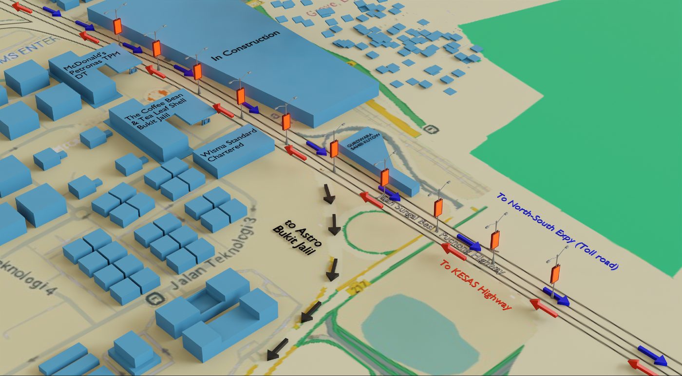 Coverage map of OmniGrid Grid 01 along the KL–Seremban Expressway (E37, KM120)